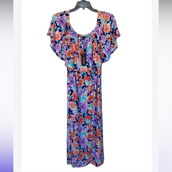 Ellen weaver dress floral print colorful pattern boho casual party size 3X - Picture 12 of 17